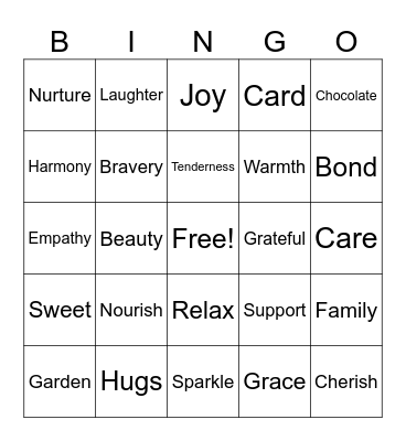 Mother's Day Bingo Card