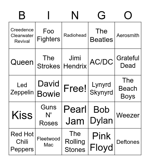 this is for peepaw Bingo Card