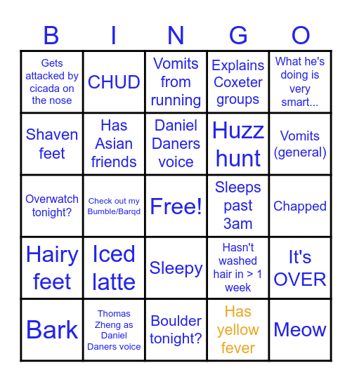 Max Bingo Card