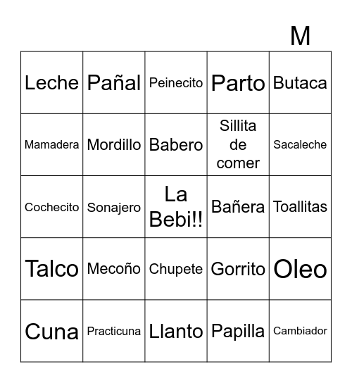 El bingo de la Bebi!! Bingo Card