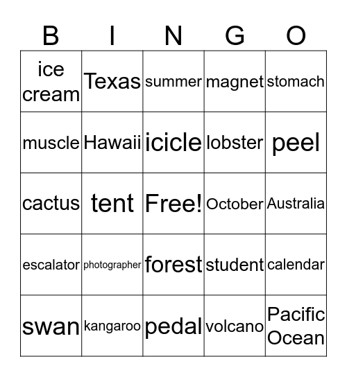 Bingo Card