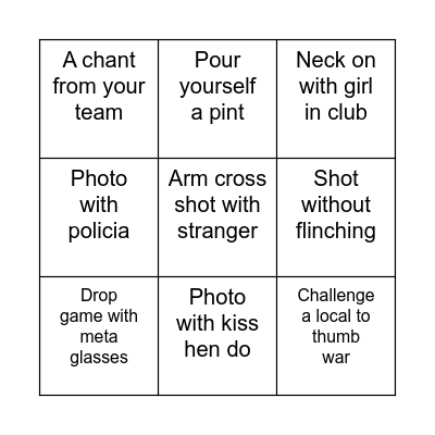 Baylee Bingo Card