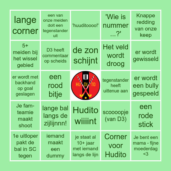 Familiedag DHC Hudtio D3 Bingo Card