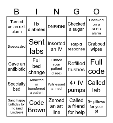 Bingo Day 7! Bingo Card