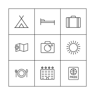 Travel Bingo Card