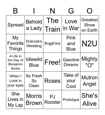 Outkast Mix #3 Bingo Card