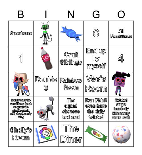 Dandys World Bingo Card