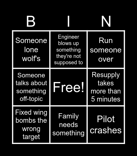 44th Infantry Division Bingo Card