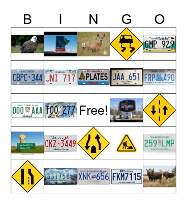 Road Trip Bingo Card