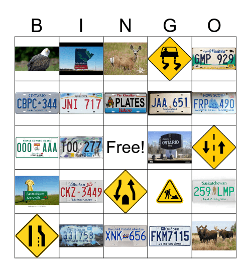 Road Trip Bingo Card
