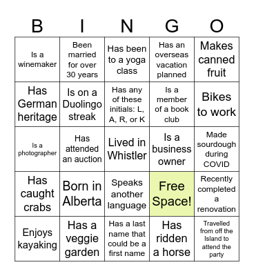 Leanna's Birthday Bingo! Bingo Card