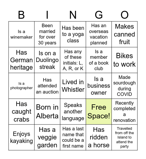 Leanna's Birthday Bingo! Bingo Card