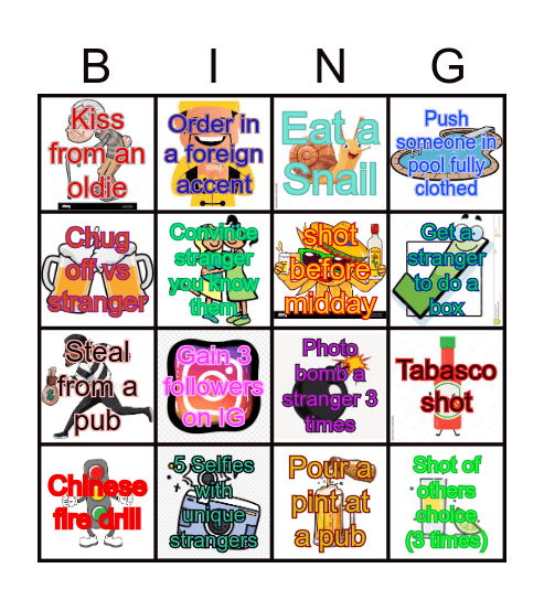 dordogne bingo Card