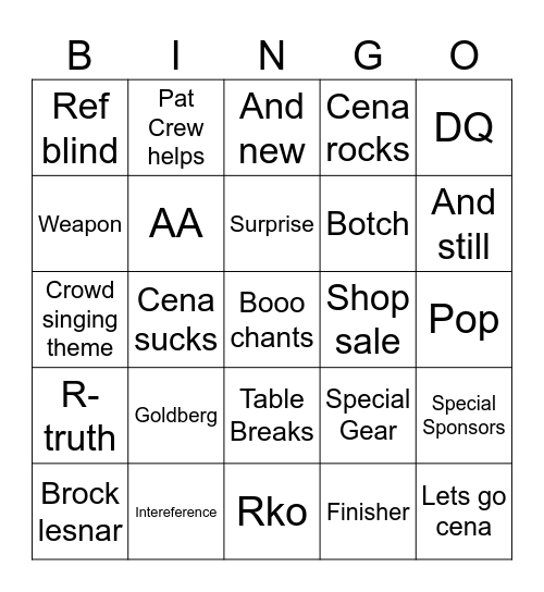 Mo's backlash Bingo Card