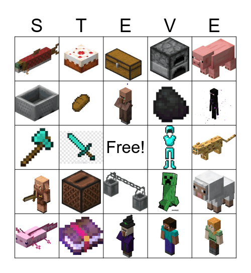 Makacraft Bingo Card