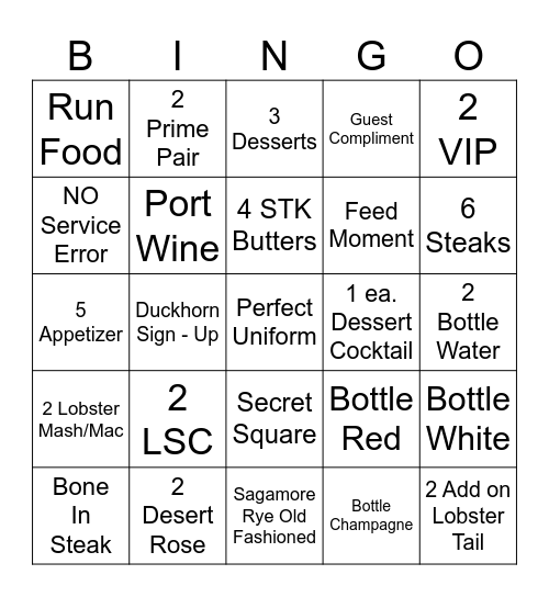 BINGO Card