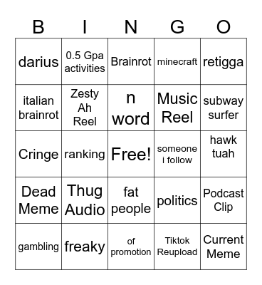 b0xybr0wn's IG Reel Bingo (Nov '24) Bingo Card