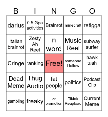 b0xybr0wn's IG Reel Bingo (Nov '24) Bingo Card