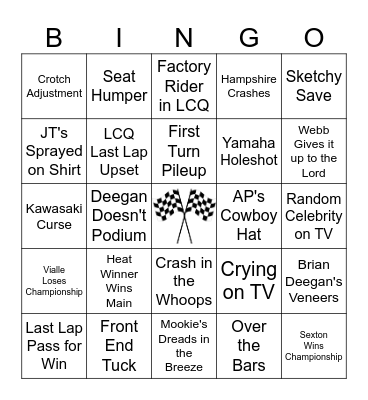 M O T O Bingo Card
