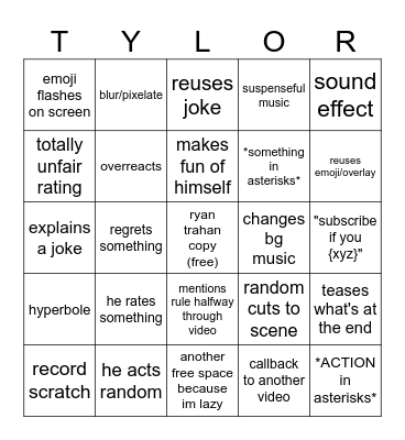 addie bowley bingo Card