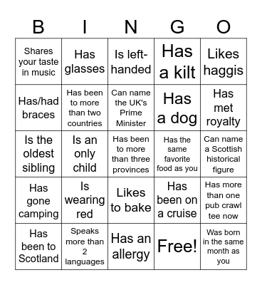 Icebreaker Bingo: Find Someone Who Bingo Card