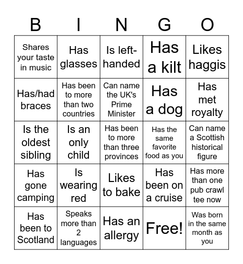 Icebreaker Bingo: Find Someone Who Bingo Card