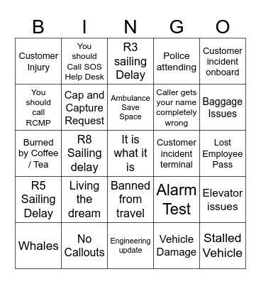 OSC Call Bingo Card