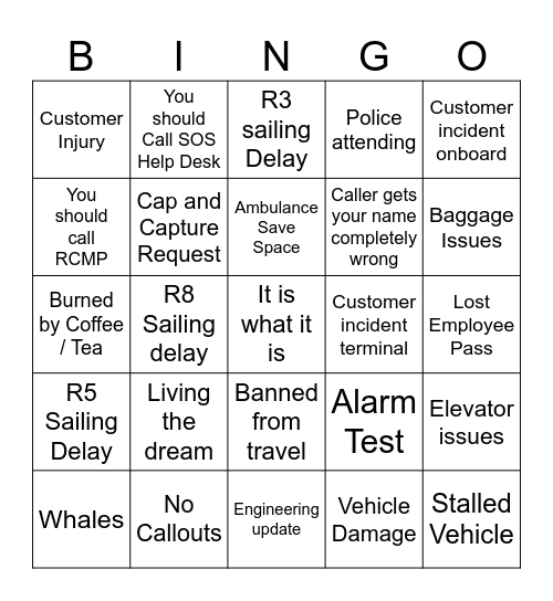 OSC Call Bingo Card