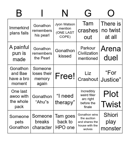 Enreco Bingo Day 8 Bingo Card