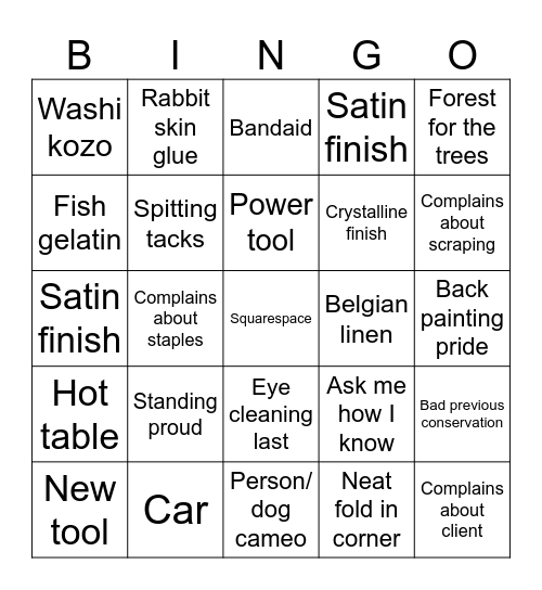 Baumgartner Bingo Card