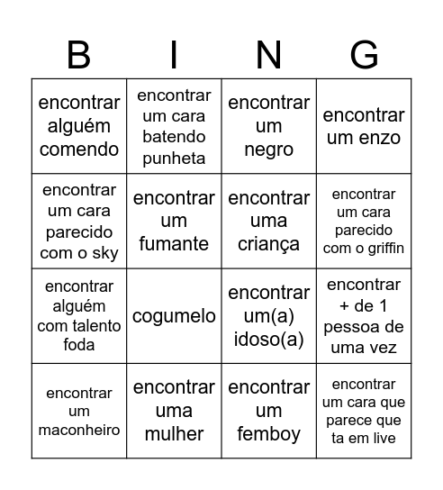 Bingo de Ome Bingo Card