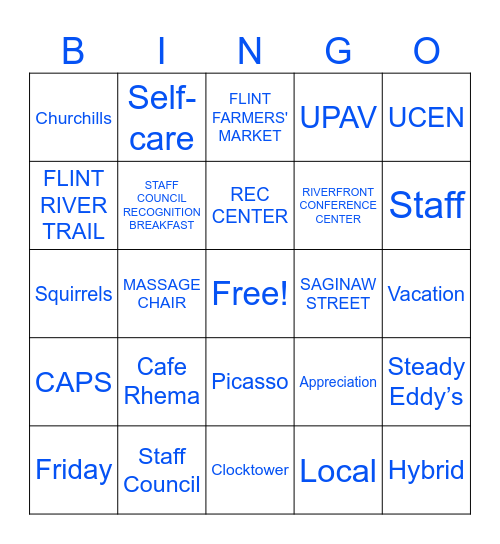 UM-FLINT LIFE BINGO Card