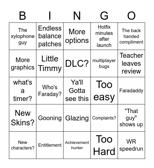 HexPunk Bingo Card