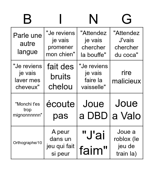 Le Bingo De Kepap Bingo Card