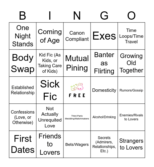 MINSUNG Bingo Card