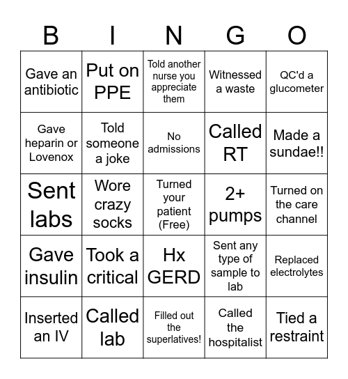 BINGO DAY 6 Bingo Card