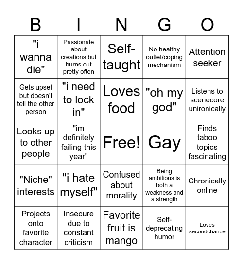 Grimy Bingo Card