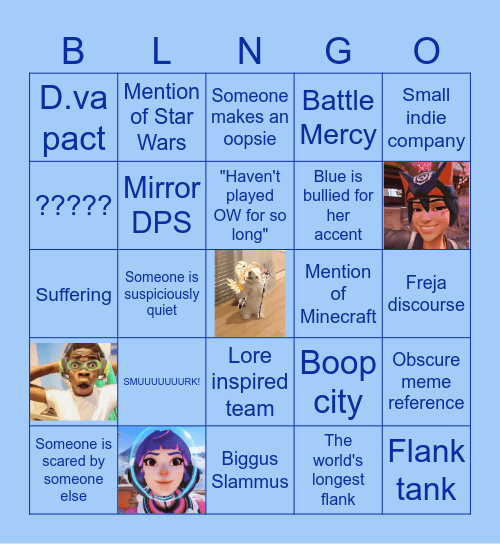 BLUER GAMES Bingo Card