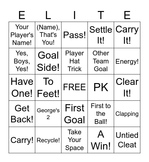 GAME TIME BINGO Card