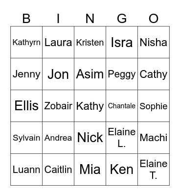 MAI Leadership Meeting Bingo Card