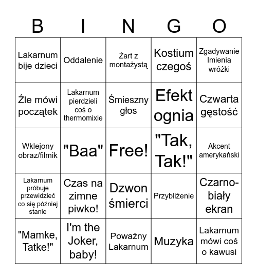 Lakarnum Bingo Card