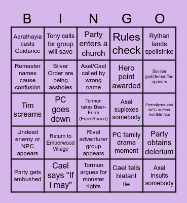 DRAKKENHEIM Bingo Card