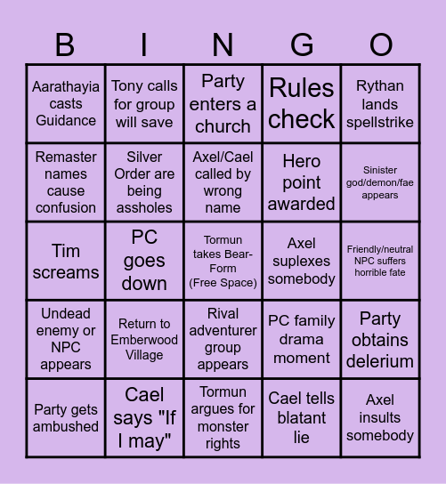 DRAKKENHEIM Bingo Card