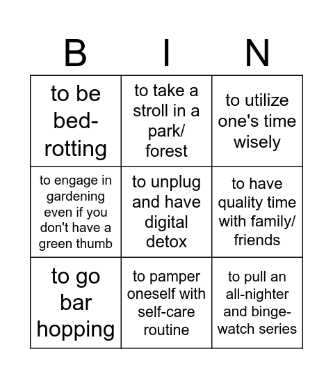 May holidays Bingo Card