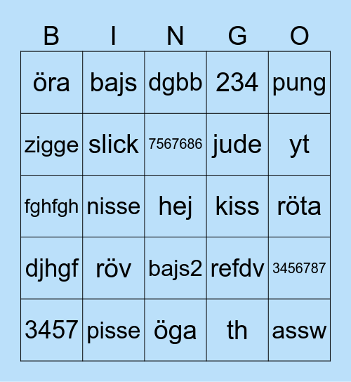 Eurovision 2025 Bingo Card