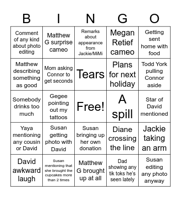 MOTHERS DAY Bingo Card