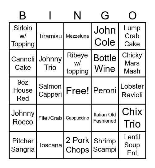 Mother's Day Bingo Card