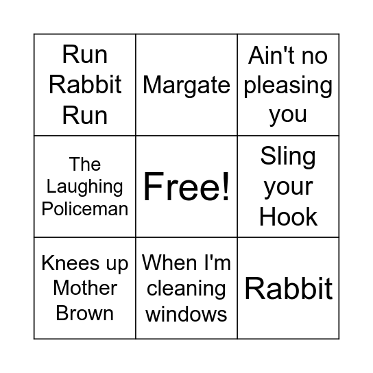 ROCKNEY Bingo Card