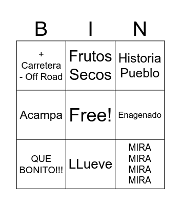 Sinewan 11 Mayo Bingo Card
