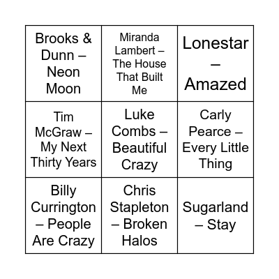 Game Four Bingo Card